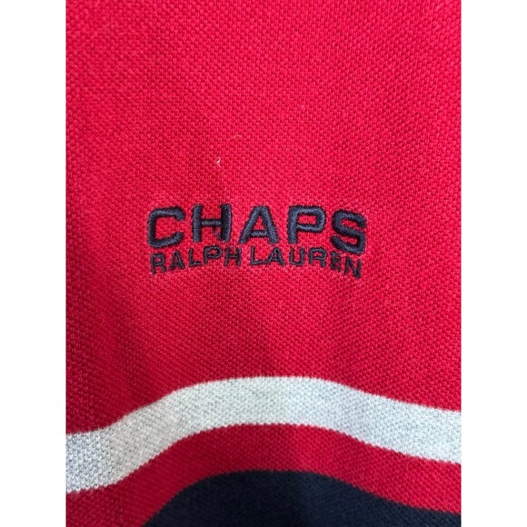 Vintage Chaps Ralph Lauren Long‎ Sleeve Shirt Red Large L - Picture 6 of 11